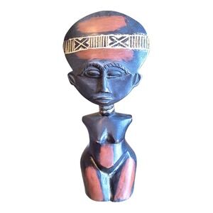 Vintage Wooden African Female Fertility Doll